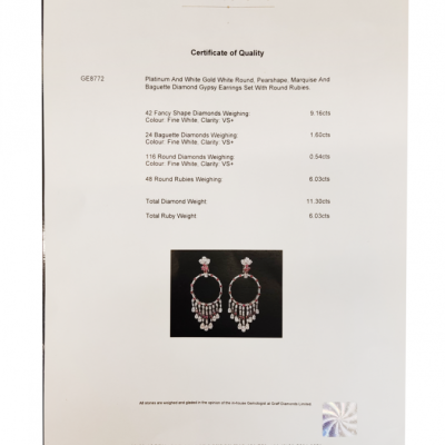 Серьги Graff Gypsy earrings with Diamonds & Rubies