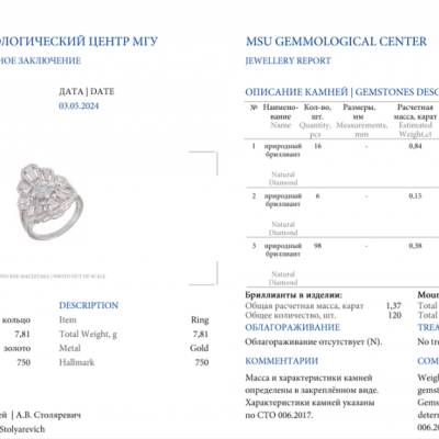 Комплект Ralfdiamonds 4,00 ct Baguette & Round Cut Diamonds White Gold