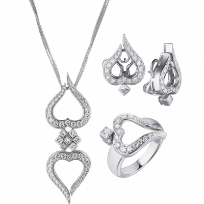 Комплект Ralfdiamonds 4.75 ct Round Diamond Hearts & White Gold