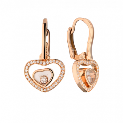 Серьги Chopard Happy Hearts Rose Gold