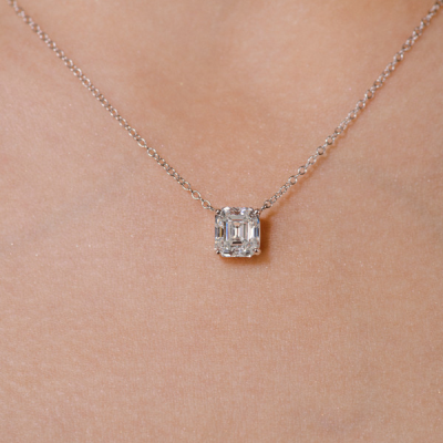 Кулон GIA 3,03 ct H/IF Emerald Cut Diamond
