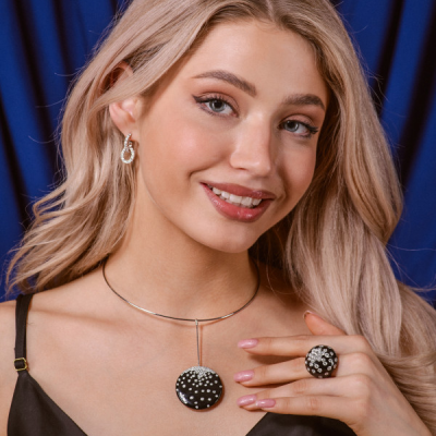 Подвеска Damiani Collection Drop Onyx & Diamonds