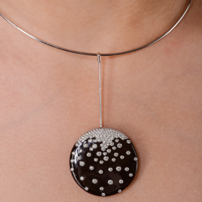 Подвеска Damiani Collection Drop Onyx & Diamonds