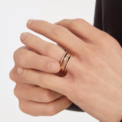 Кольцо Bvlgari B.Zero1 Rock two-band Rose Gold (SIZE 53)