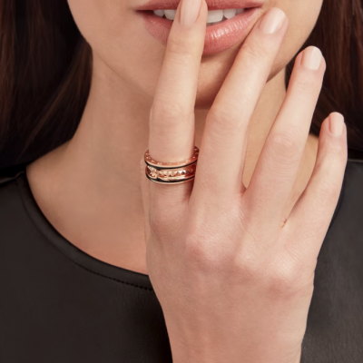 Кольцо Bvlgari B.Zero1 Rock two-band Rose Gold (SIZE 53)