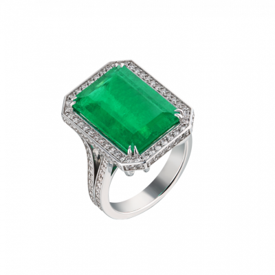Кольцо No name 9,20 ct Natural Emerald Colombia