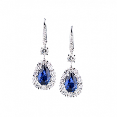 Серьги GRS Gemresearch Swisslab 2,57/2,19 ct Royal Blue Sri Lanka