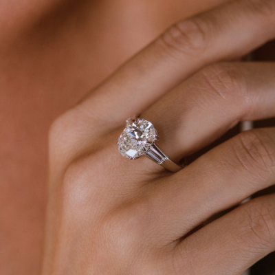 Кольцо No name 4,02 ct J/SI1 Oval Cut Diamond