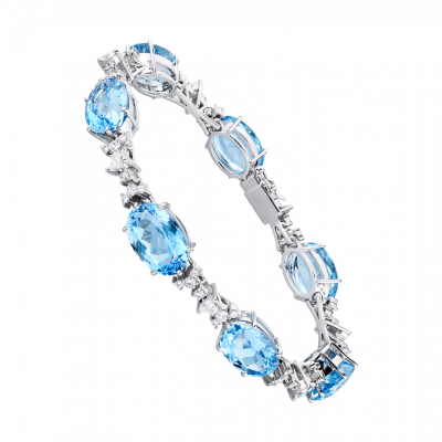 Браслет H.Stern Aquamarine and Diamond Bracelet in White Gold