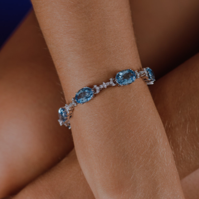 Браслет H.Stern Aquamarine and Diamond Bracelet in White Gold