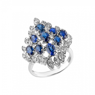 Кольцо No name 2,60 ct Natural Sapphire & 0.51 ct Natural Diamonds