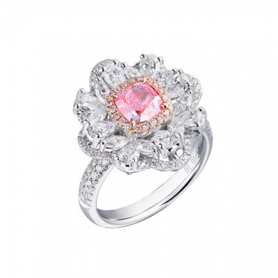 Кольцо GIA 1,01 ct Cushion Cut Faint Pink/SI1