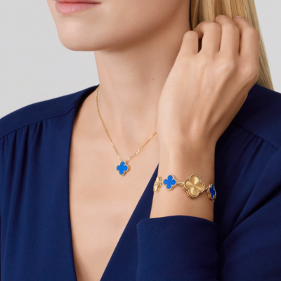 Подвеска Van Cleef & Arpels Vintage Alhambra Blue Agate