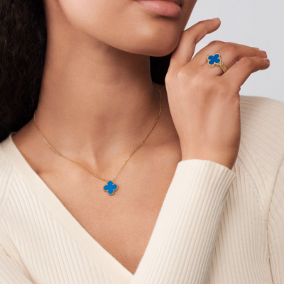 Подвеска Van Cleef & Arpels Vintage Alhambra Blue Agate