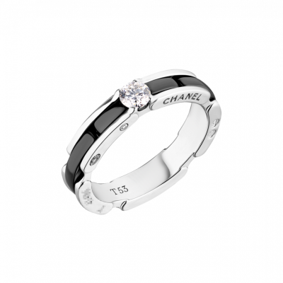 Кольцо Chanel Ultra Black Ceramic 0.20 ct