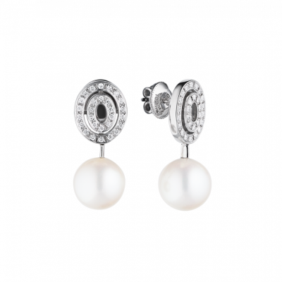 Комплект No name 10 mm Akoya Pearl & Diamonds