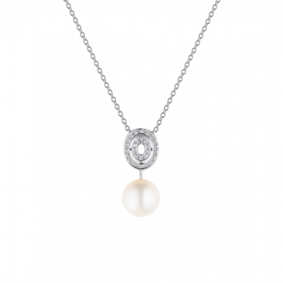 Комплект No name 10 mm Akoya Pearl & Diamonds