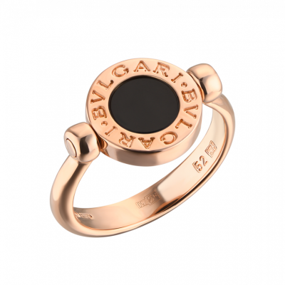 Кольцо Bvlgari - rose gold flip mother-of-pearl and onyx