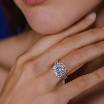 Кольцо GIA 1,25 ct Fancy Gray/SI1 Cushion Cut Diamond