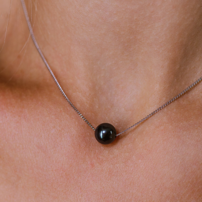 Подвеска Ralfdiamonds Black South Sea 8,5 mm Pearl & Diamonds