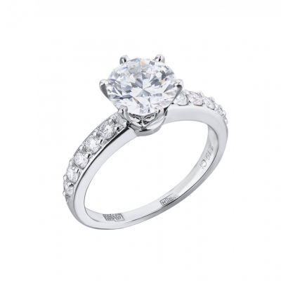 Кольцо No name 2,19 ct Faint Blue/VS2 Rount Cut Diamonds