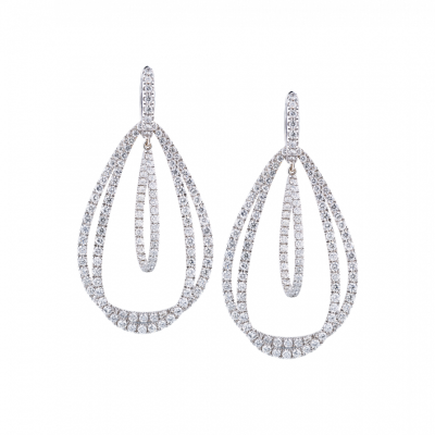 Серьги Ralfdiamonds 11.80 ct Round Cut Diamonds & White Gold