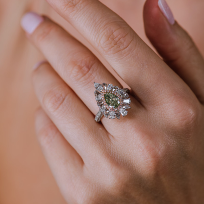 Кольцо Ralfdiamonds Трансформер 1,11 ct Fancy Brownish Greenish Yellow/SI2 & White Multishape Cut Diamonds