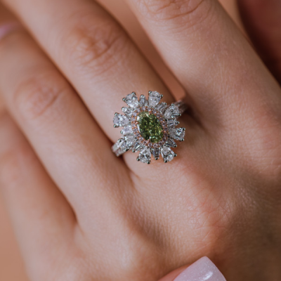 Кольцо Ralfdiamonds Трансформер 1,01 ct Fancy Brownish Greenish Yellow/VS2 & White Multishape Cut Diamonds