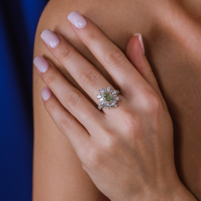 Кольцо Ralfdiamonds Трансформер 1,01 ct Fancy Brownish Greenish Yellow/VS2 & White Multishape Cut Diamonds