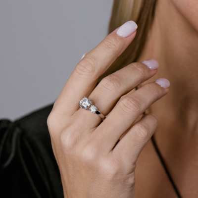 Кольцо No name 2,06 сt F/VVS2 Round Cut Diamond МГУ