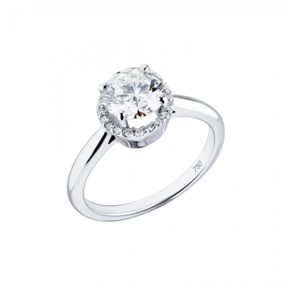 Кольцо No name 1,50 ct H/VS1 Round Cut Brilliant & White Gold