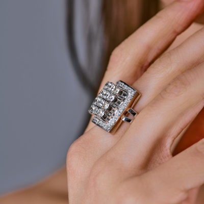 Кольцо No name 3,46 ct Round Cut Diamonds & White Gold