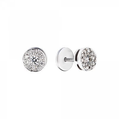 Пусеты No name 0,44 ct F/VS Round Diamonds