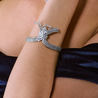 Браслет No name 7,50 ct Round & Marquise Cut Diamonds & White Gold
