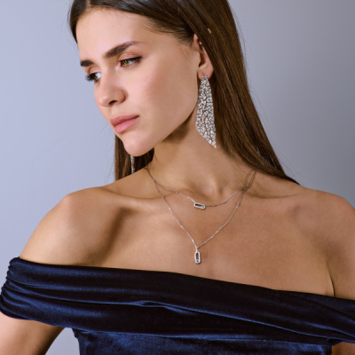 Серьги Safo Joaillerie 29,55 ct Round & Oval & Pear Cut Diamonds & White Gold