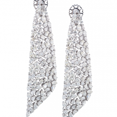 Серьги Safo Joaillerie 29,55 ct Round & Oval & Pear Cut Diamonds & White Gold