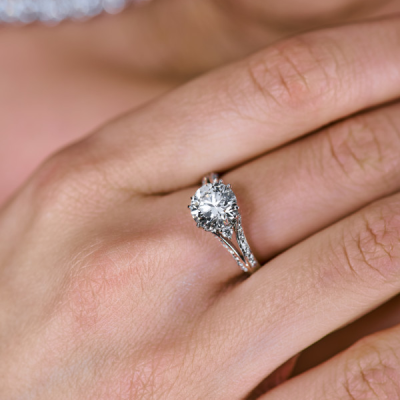 Кольцо No name 2,14 ct L/VS1 Round Diamond White Gold