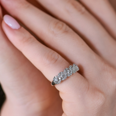 Кольцо No name 0,48 ct Round Cut Diamonds & White Gold