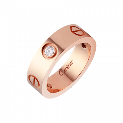 Кольцо Cartier Love Classic Model 3 Diamonds Rose Gold (SIZE 48)