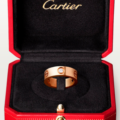 Кольцо Cartier Love Classic Model 3 Diamonds Rose Gold (SIZE 48)