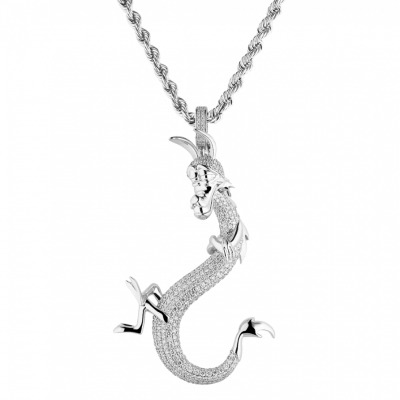 Подвеска Mozi Jewelry Дракон Мушу из мультфильма «Мулан» 9,00 ct Natural Diamonds & White Gold