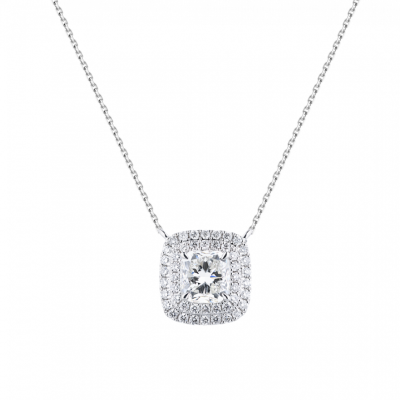 Подвеска GIA 2,02 ct H/VS1 Cushion Cut Diamond & White Gold