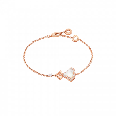 Браслет Bvlgari Diva's Dream Rose Gold & Mother of Pearl & Diamonds (Size M-L)