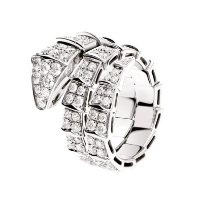 Кольцо Bvlgari Serpenti Viper White Gold & Diamonds (SIZE L)