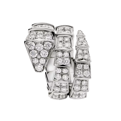 Кольцо Bvlgari Serpenti Viper White Gold & Diamonds (SIZE L)