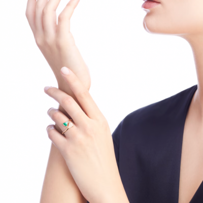 Кольцо Bvlgari Diva's Dream Rose Gold & Malachite & Diamonds (Size 54)