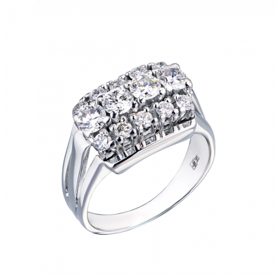 Кольцо No name Round Cut Diamonds & White Gold