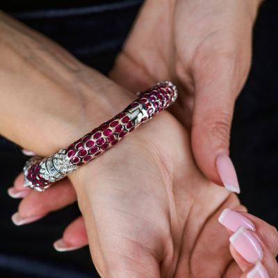 Браслет No name The Dragon Rubies 22,0 ct & Diamonds 8,85 ct & White Gold
