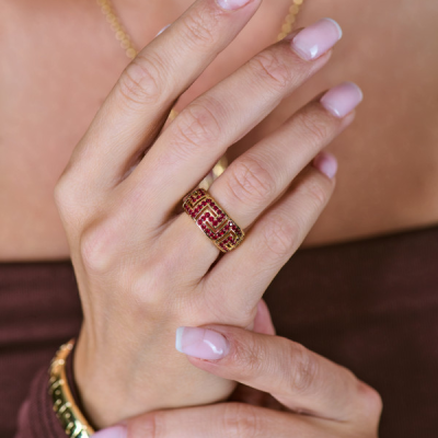Комплект Versace Greca Red Rubies