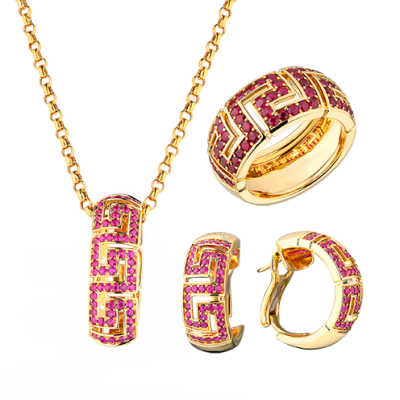 Комплект Versace Greca Red Rubies